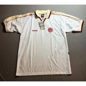 Garra Creitia ELANCCLUB Soccer Jersey Adult XL White Short Sleeve Button Mens.‎